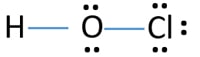 HOCl hypochlorous acid lewis structure